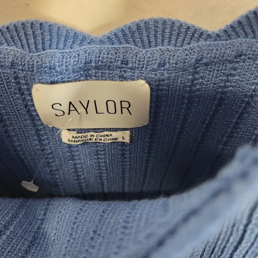 Saylor Jelena Crop Top in‎ Blue Size Large